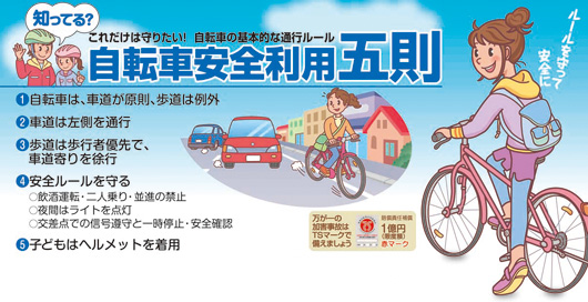 知ってる 自転車安全利用五則
